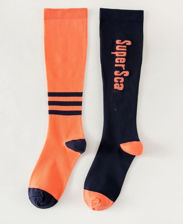 Women Compression Socks Asymmetrical Mandarin Duck Sports Fitness Calf Socks